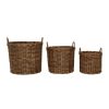 Bathe and Utility Fifty Five South Boxes, Bags and Baskets | Argento Antique Brown Natural Rattan Baskets