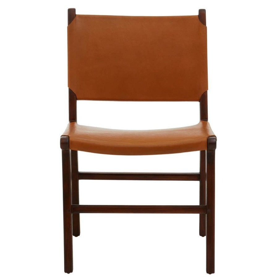 FURNITURE Fifty Five South Armchairs | Inca Antique Brown Leather Chair