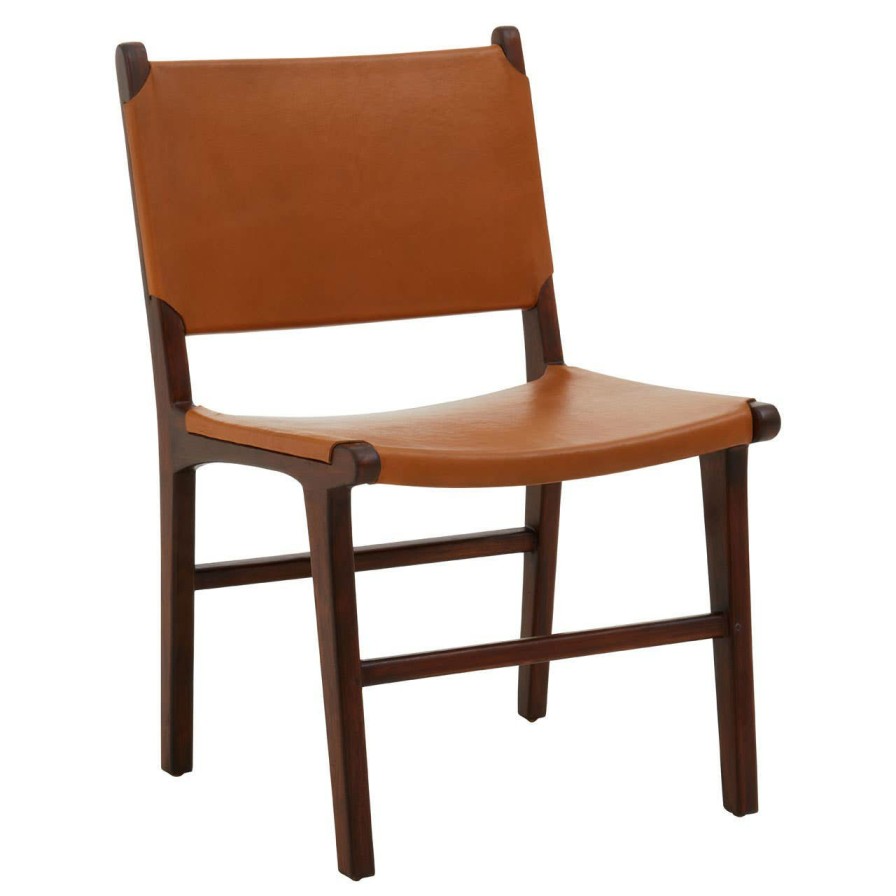 FURNITURE Fifty Five South Armchairs | Inca Antique Brown Leather Chair