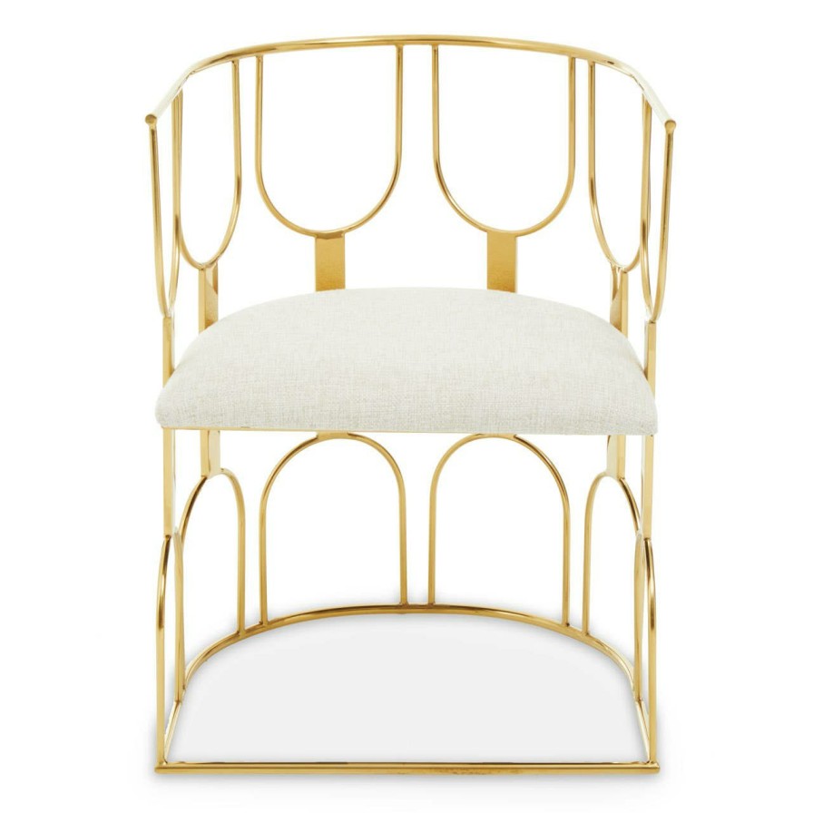 FURNITURE Fifty Five South Seating | Azalea Natural And Gold Finish Chair