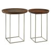 FURNITURE Premier Side Tables | Crest Silver Iron And Wood Tops Side Tables