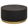 FURNITURE Fifty Five South Coffee Tables | Naro Black And Gold Concrete Look Coffee Table