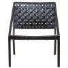 FURNITURE Fifty Five South Seating | Kendari Black Leather Woven Chair