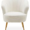 FURNITURE Fifty Five South Seating | Yazmin Channel Armchair With Gold Finish Legs