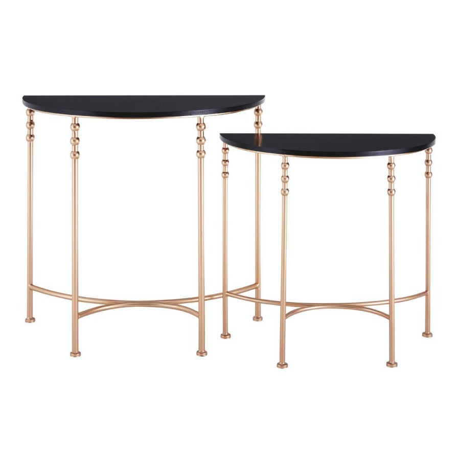 FURNITURE Premier Side Tables | Set Of Two Lexa Half Round Console Tables