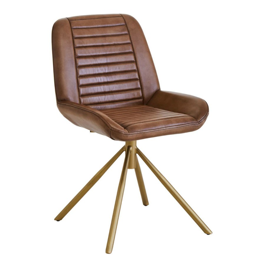 FURNITURE Fifty Five South Statement Chairs | Buffalo Brown Leather Chair