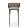 FURNITURE Fifty Five South Bar Seating | Gilden Grey Bar Chair With Woven Back