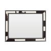 Bathe and Utility Fifty Five South Mirrors | Black And White Genuine Cowhide Wall Mirror