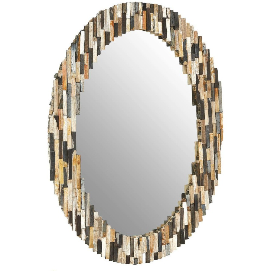 Bathe and Utility Fifty Five South Mirrors | Relic Multi Tile Oval Wall Mirror