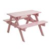 Outdoor Premier Outdoor Seating | Brighton Wood Pink Kids Picnic Bench