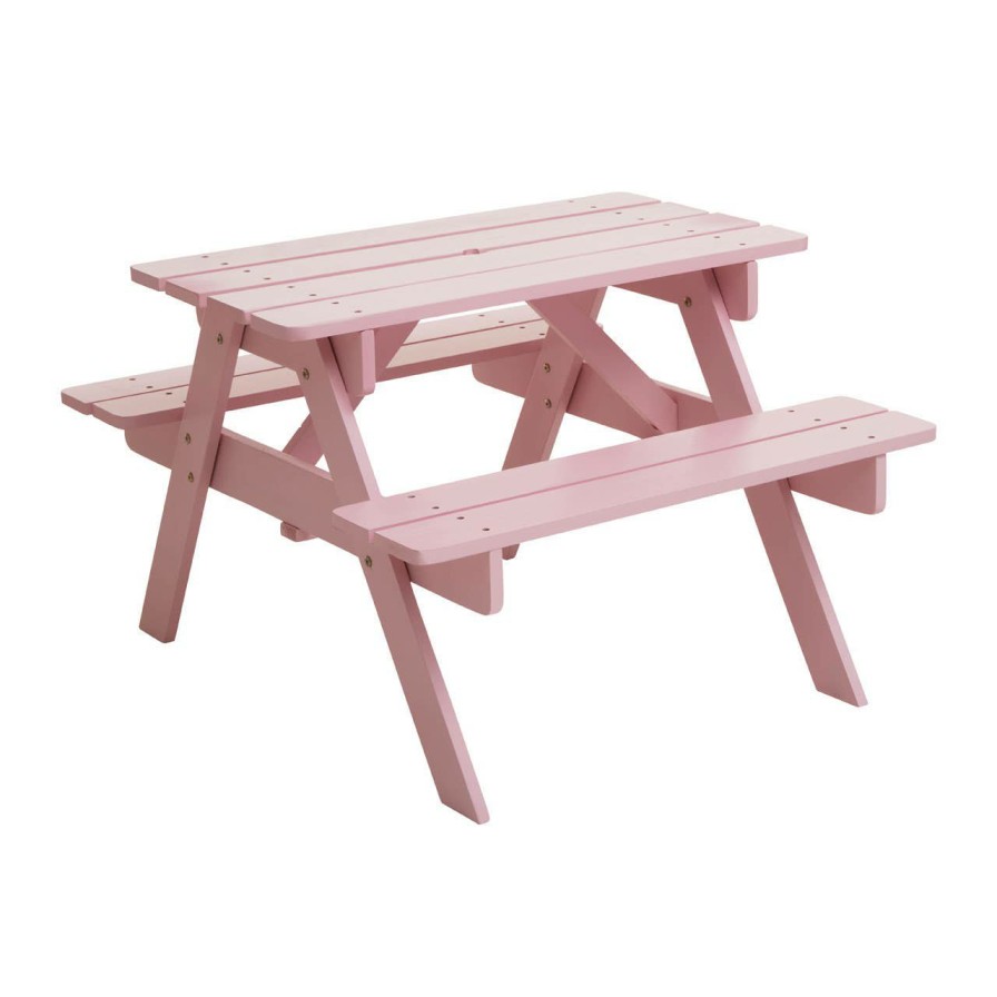 Outdoor Premier Outdoor Seating | Brighton Wood Pink Kids Picnic Bench