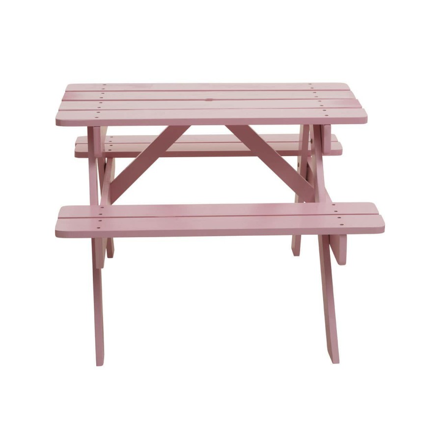 Outdoor Premier Outdoor Seating | Brighton Wood Pink Kids Picnic Bench