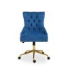 FURNITURE Fifty Five South Seating | Anita Blue Velvet Home Office Chair