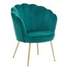 FURNITURE Premier Seating | Ovala Emerald Green Velvet Scalloped Chair