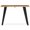 FURNITURE Fifty Five South Console Tables | Surax Acacia Wood And Looped Iron Base Console Table