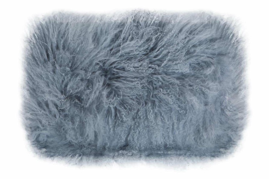 Accessories Bosie Cushions | Bosie Large Grey Mongolian Lamb Fur Cushion