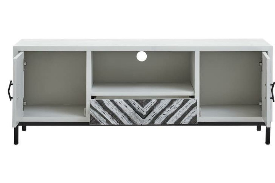 FURNITURE Premier Storage | Lombok White Frame Media Unit