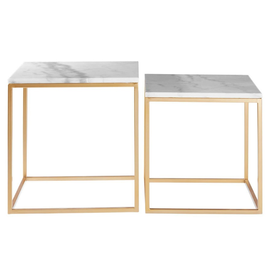 FURNITURE Premier Side Tables | Avantis Set Of 2 Square Cuboid Side Tables