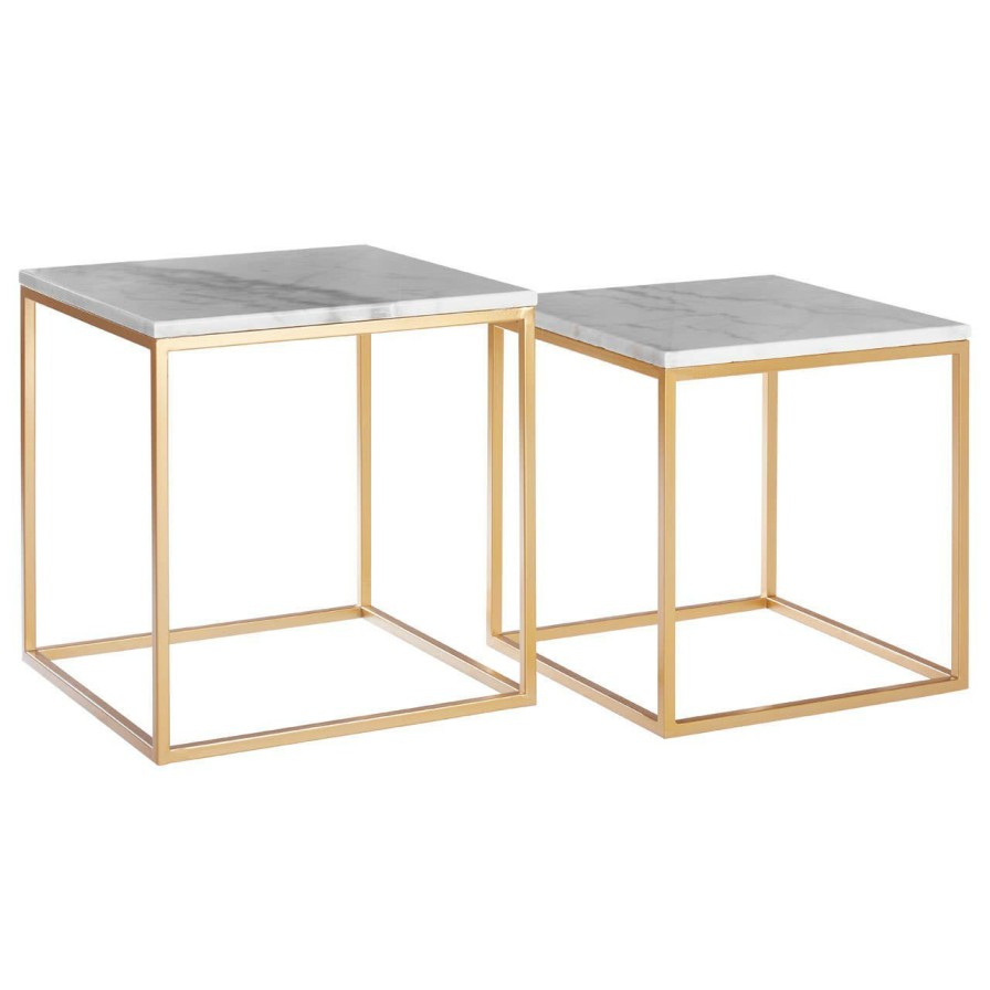 FURNITURE Premier Side Tables | Avantis Set Of 2 Square Cuboid Side Tables