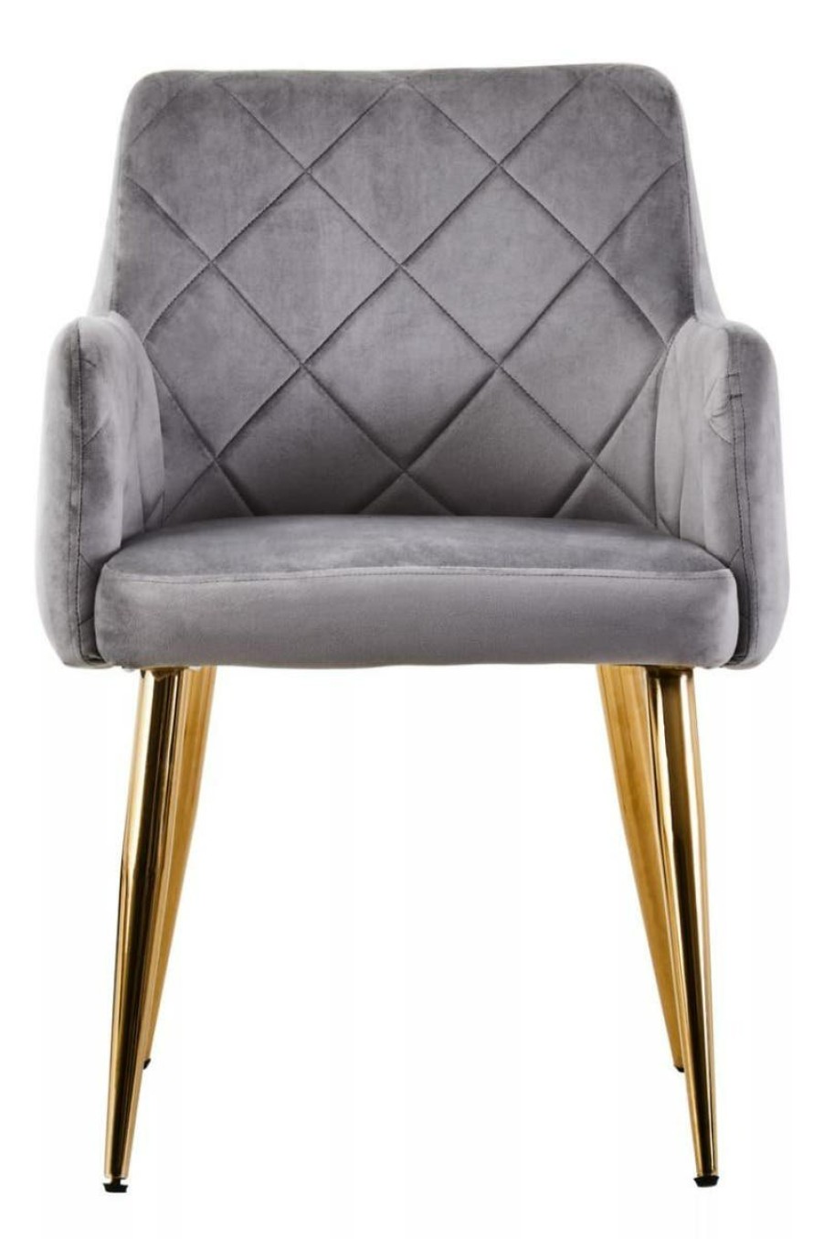 FURNITURE Fifty Five South Seating | Tamzin Mink Velvet Angular Dining Chair