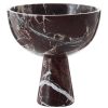 Accessories Fifty Five South Decorative Bowls Plates and Bottles | Salmo Large Red Marble Pedestal Bowl