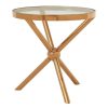 FURNITURE Fifty Five South Side Tables | Novo Round Rose Gold Side Table