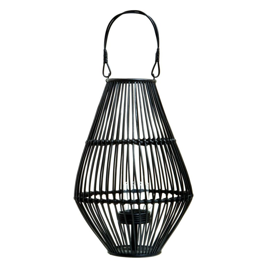 Accessories Premier Lanterns | Mataram Black Lantern With Hoop Handle