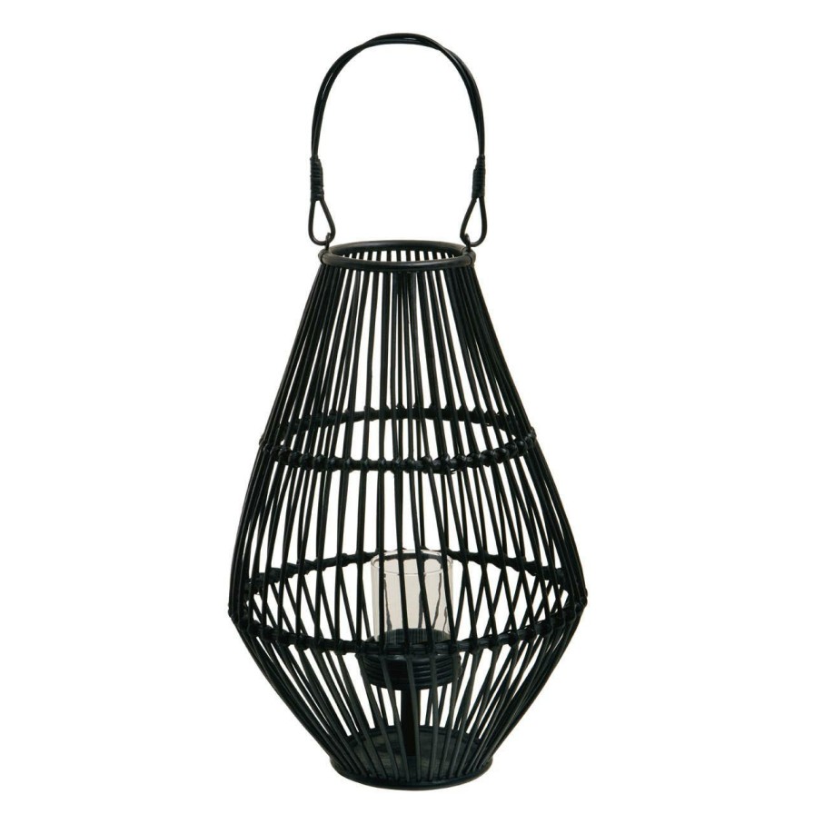 Accessories Premier Lanterns | Mataram Black Lantern With Hoop Handle