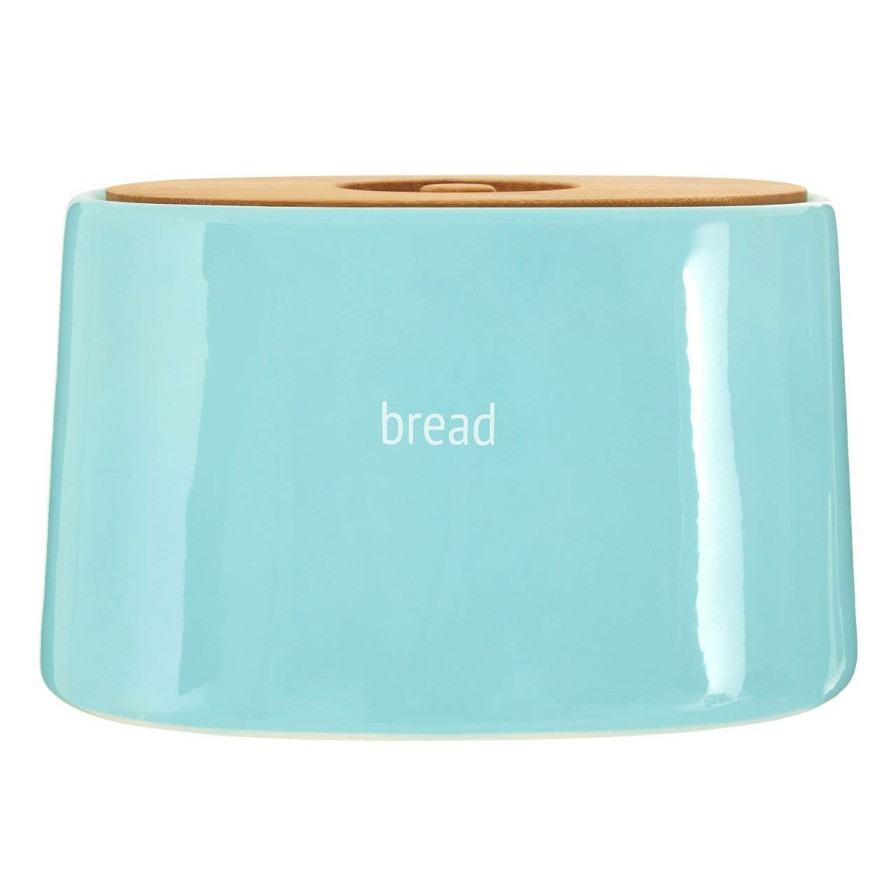 Kitchen and Dining Premier Bread Bins | Fletcher Blue Ceramic Bread Crock