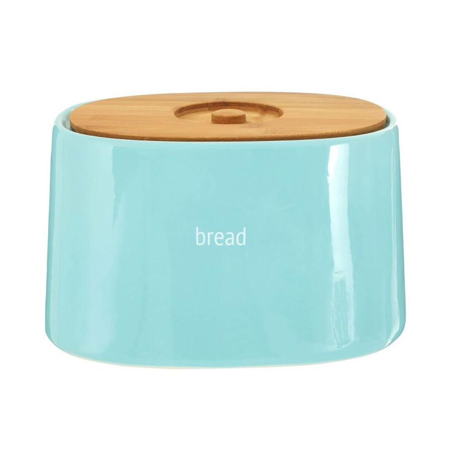 Kitchen and Dining Premier Bread Bins | Fletcher Blue Ceramic Bread Crock