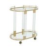 FURNITURE Fifty Five South Bar Carts and Trolleys | Oria Bar Trolley With Warm Metallic Frame