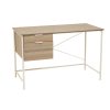 FURNITURE Premier Desks | Bradbury Light Oak Veneer Desk With Drawers