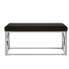 FURNITURE Premier Benches | Allure Black Velvet And Silver Finish Bench