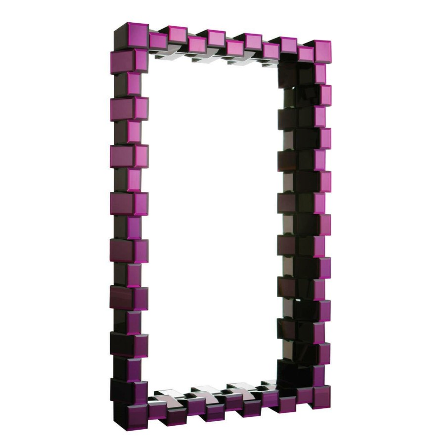 Bathe and Utility Premier Mirrors | Purple Mirrored Box Frame Mirror