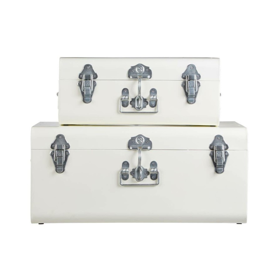 FURNITURE Premier Storage | Parley Set Of Two Ivory Storage Trunks