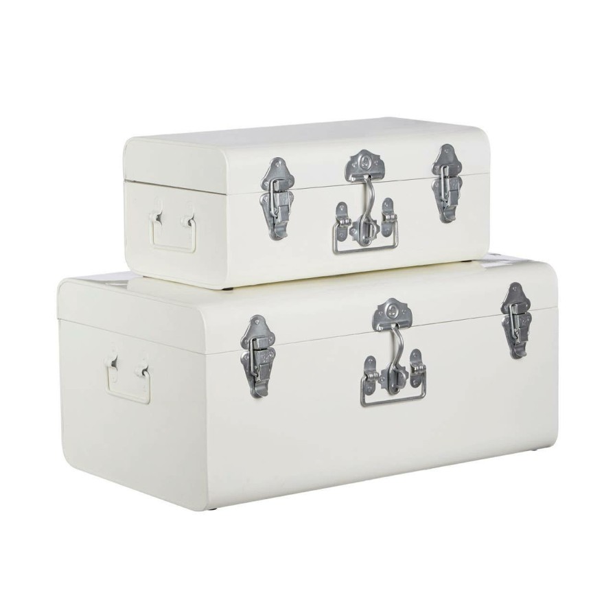 FURNITURE Premier Storage | Parley Set Of Two Ivory Storage Trunks