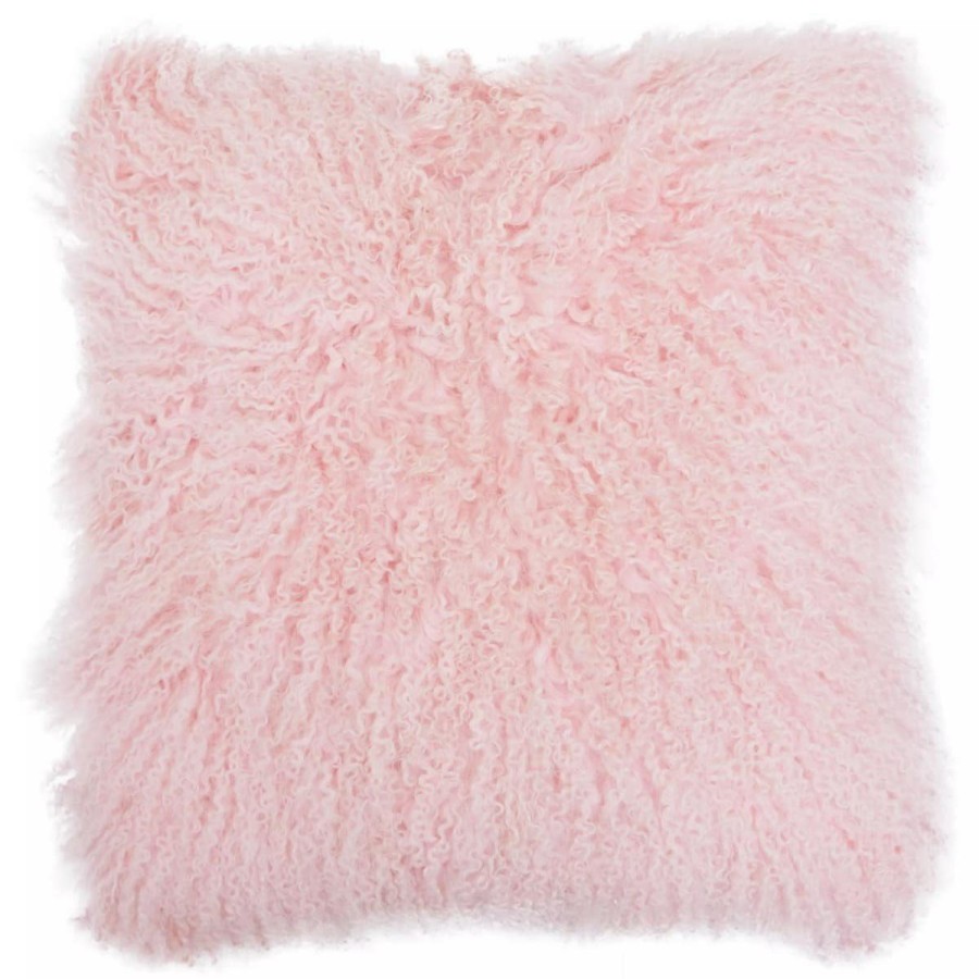 Accessories Bosie Cushions | Bosie Small Pink Mongolian Lamb Fur Cushion