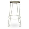 FURNITURE Premier Bar Seating | District White Finish Metal Frame Bar Stool