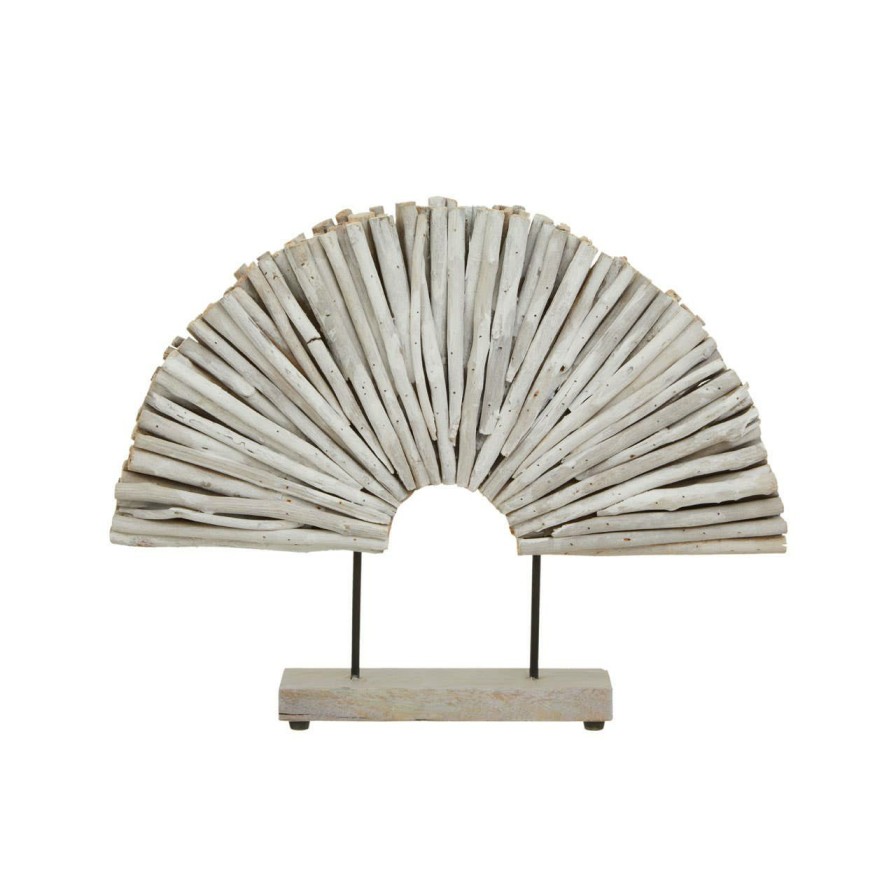 Accessories Fifty Five South Sculptures and Ornaments | Seraya White Wood Sculpture