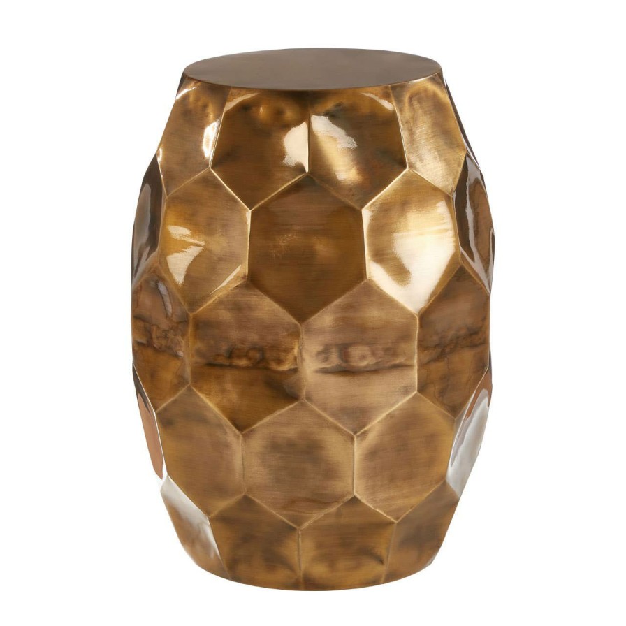 FURNITURE Premier Side Tables | Agra Antique Brass Finish Side Table