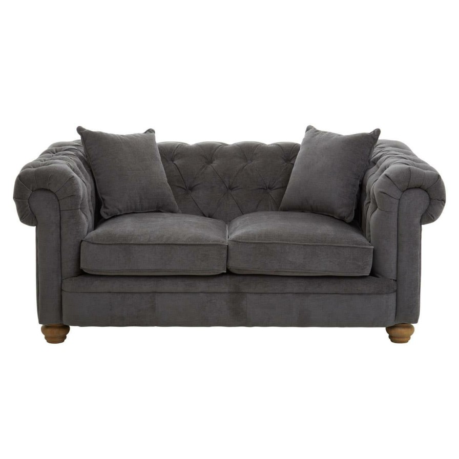 FURNITURE Fifty Five South Sofas | Spencer Two Seat Grey Fabric Sofa