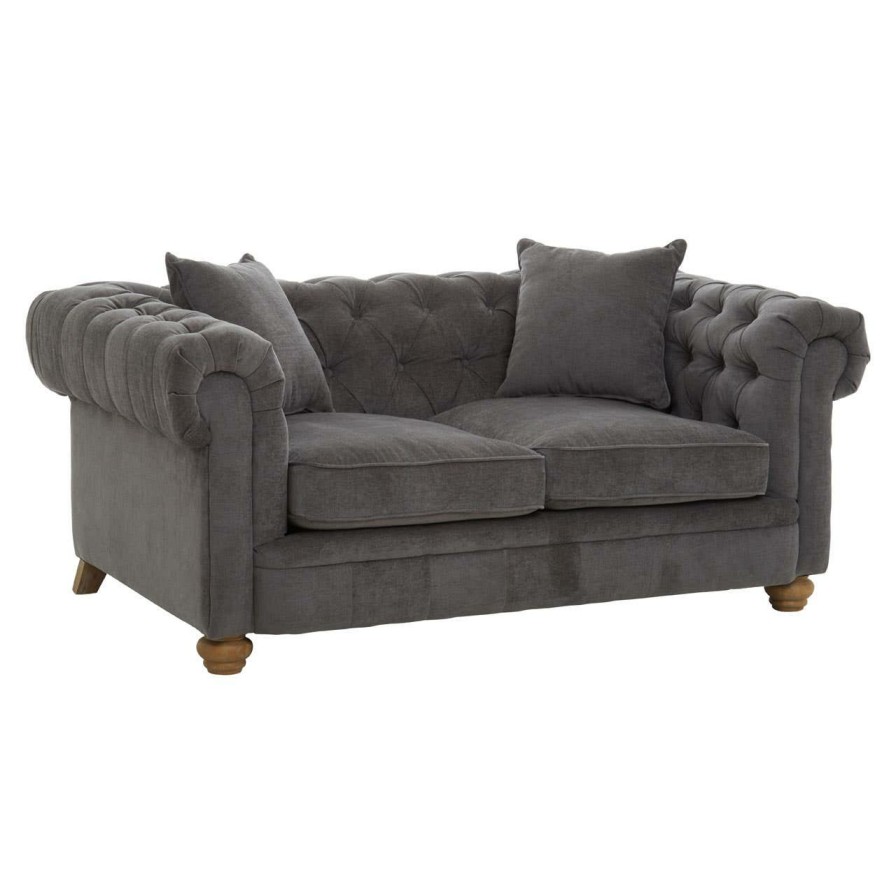 FURNITURE Fifty Five South Sofas | Spencer Two Seat Grey Fabric Sofa