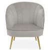 FURNITURE Premier Statement Chairs | Yolanda Grey Velvet Chair