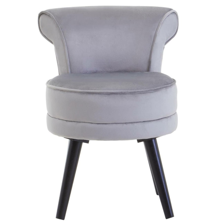 FURNITURE Premier Statement Chairs | Kids Loretta Grey Velvet Chair