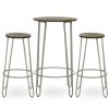 FURNITURE Premier Bar Tables | District 3Pc Elm Wood Bar Table And Stool Set