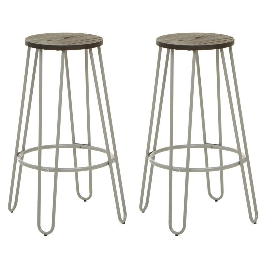 FURNITURE Premier Bar Tables | District 3Pc Elm Wood Bar Table And Stool Set