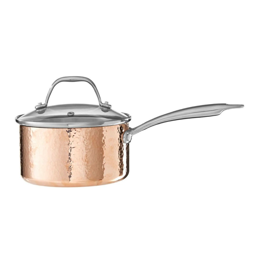 Kitchen and Dining Premier Pots and Pans | Minerva Small Hammered Saucepan