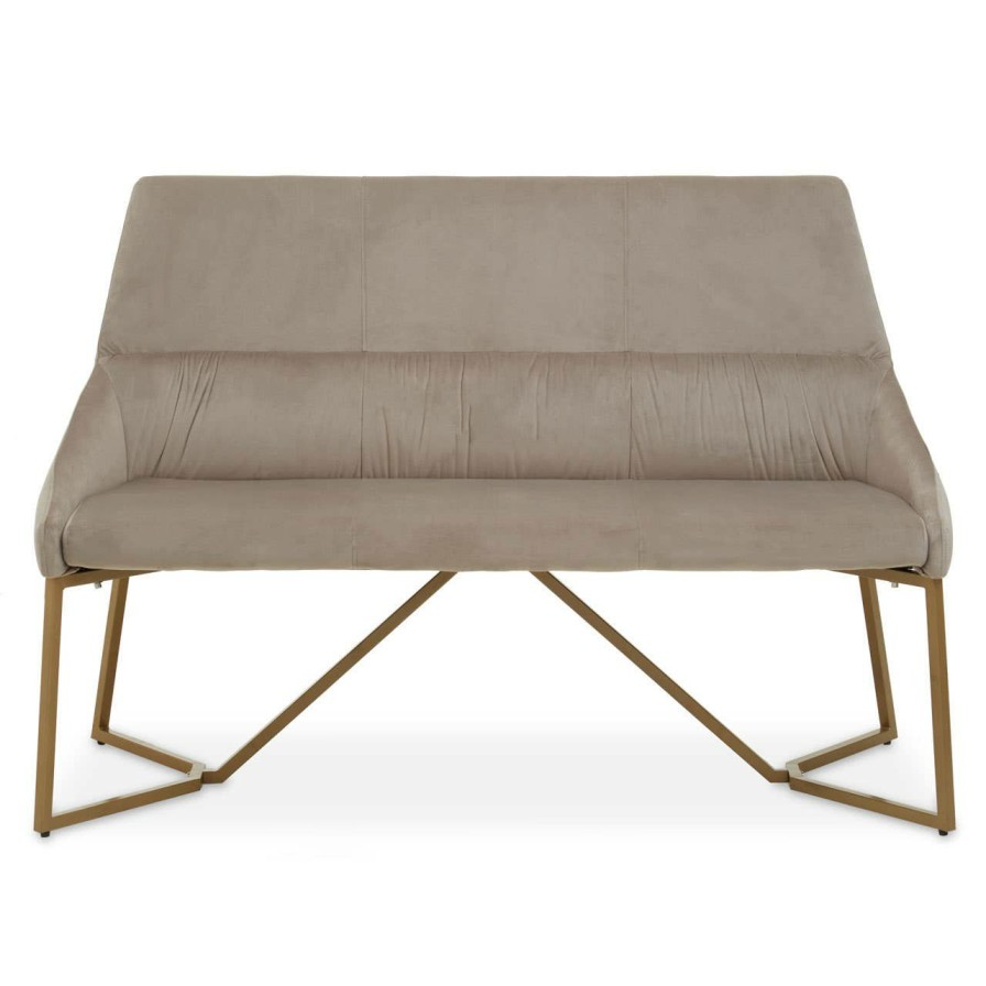 FURNITURE Fifty Five South Benches | Vieste Mink Velvet Bench