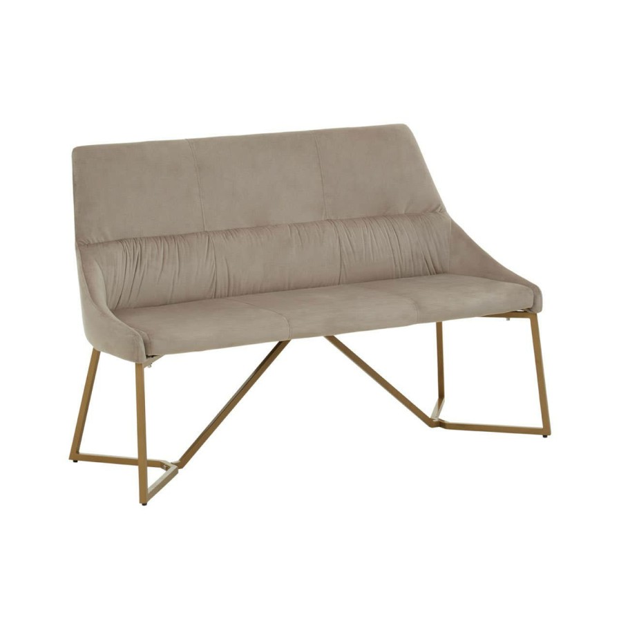 FURNITURE Fifty Five South Benches | Vieste Mink Velvet Bench