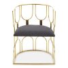 FURNITURE Fifty Five South Seating | Azalea Black And Gold Finish Chair